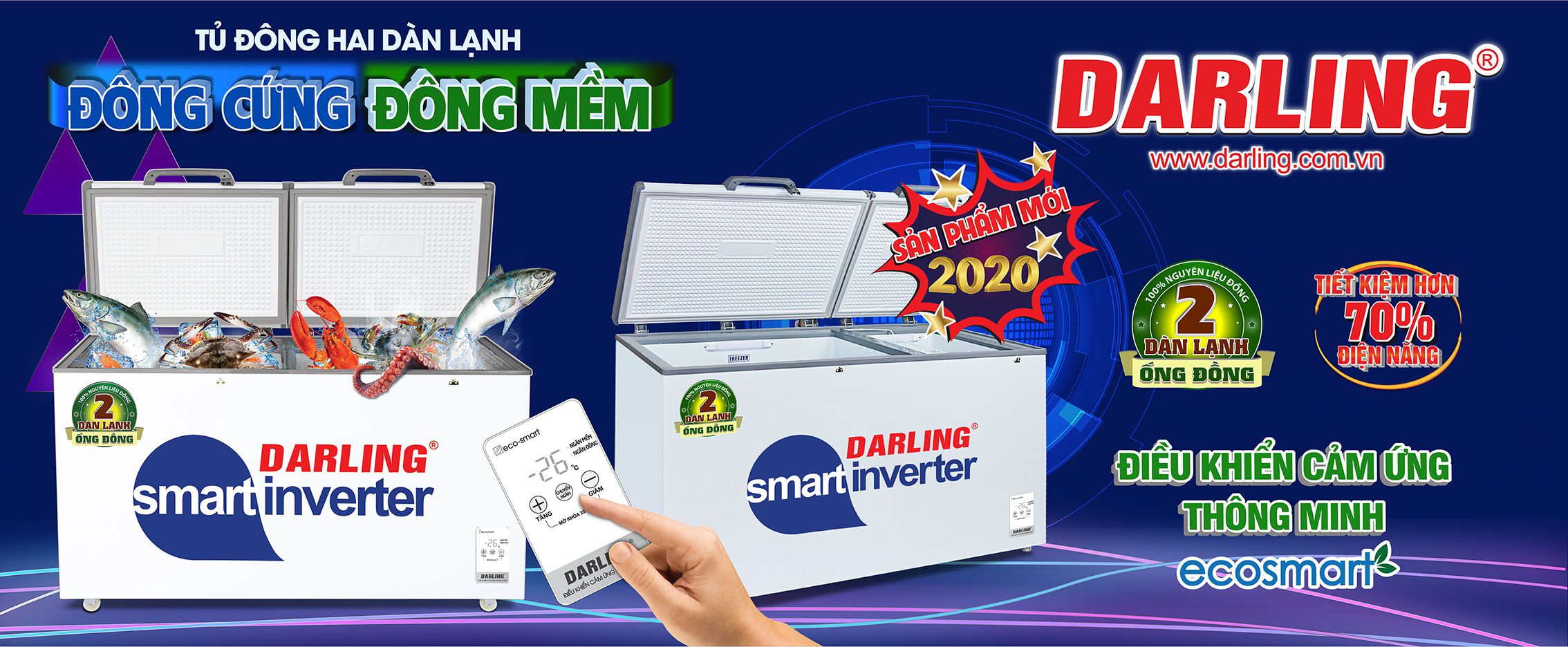 Tủ đông 2 dàn lạnh Inverter