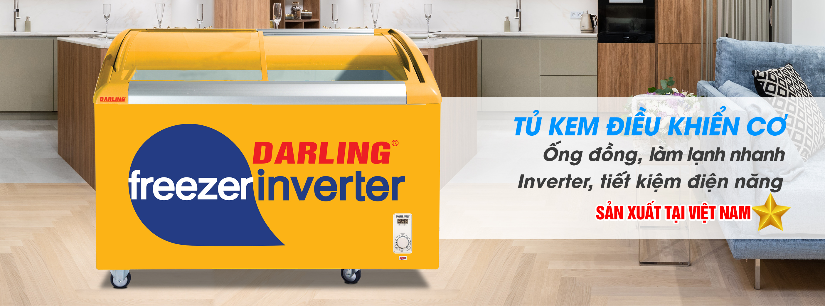Tủ kem điều khiển cơ